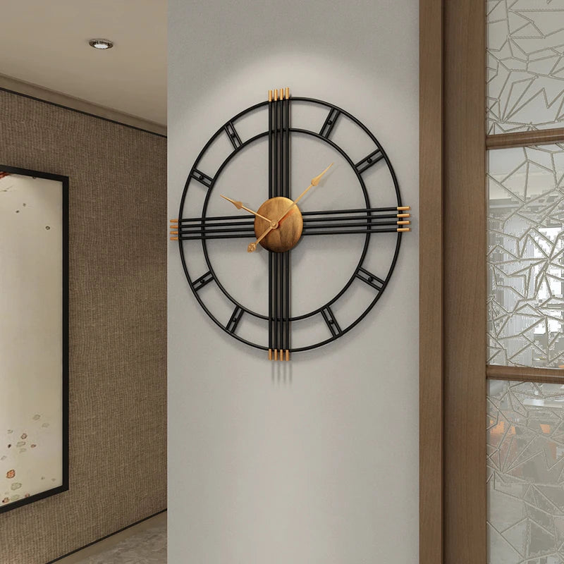 Modern Simple Wall Clocks Nordic Living Room Restaurant Wall Decor Iron Hanging Watch 60cm Creative Silent Home Decoration Clock