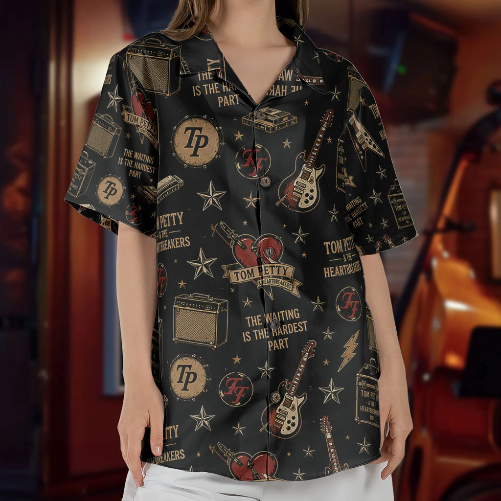 Tom Petty & The Heartbreakers Rock ‘N’ Roll Hawaiian Shirt – Retro Music Album Art Inspired Unisex Shirt